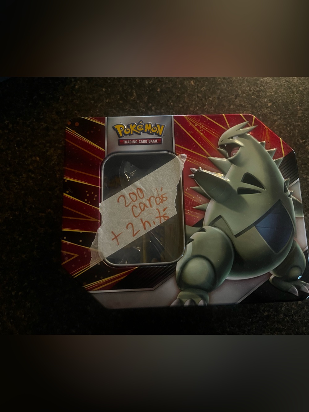 Pokémon Tins - Tyranitar Collectible Tin with Window - Green & Red